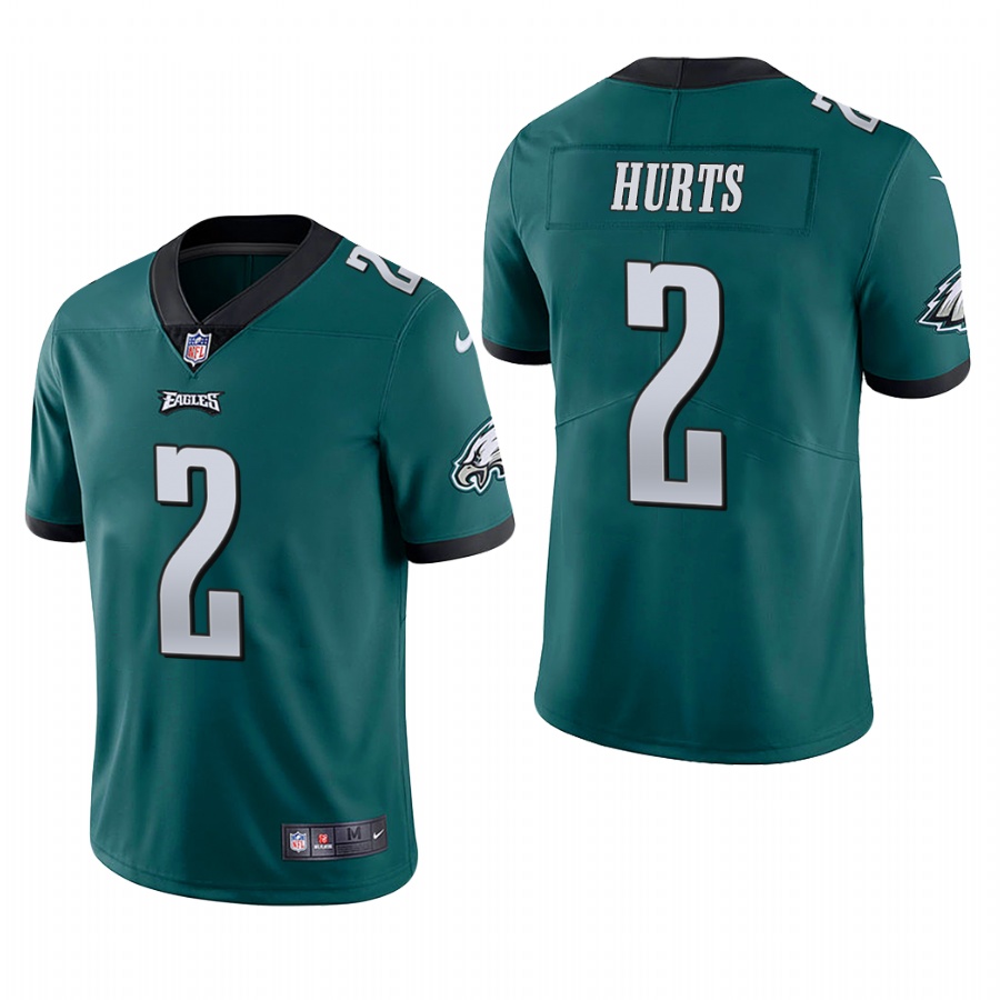 Men Philadelphia Eagles #2 Jalen Hurts Green 2020 NFL Nike raft Vapor Limited Jersey